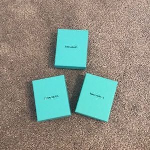 3 authentic Tiffany and co boxes AND BAG